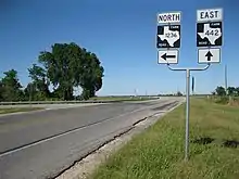 Start of FM 1236 on FM 442 south of Needville