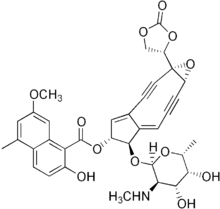 Structural formula of neocarzinostatin