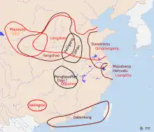 A map of the main cultural groups in Neolithic China