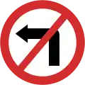 A19: No left turn