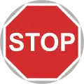 A24: Temporary stop sign