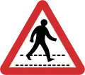 B23: Pedestrian crossing ahead