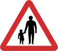 B24: Pedestrians in road ahead