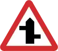 B4: Staggered junction ahead