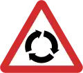 B9: Roundabout ahead