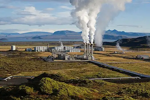 Image 51Steam rising from the Nesjavellir Geothermal Power Station in Iceland (from Geothermal energy)