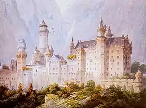 Concept for Neuschwanstein Castle (c.1883)