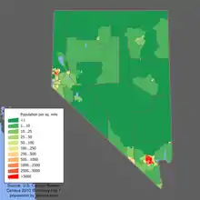 Image 8Population density map of Nevada (from Nevada)