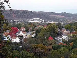 The Neville Island Bridge, opened in 1976.