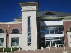 The new Bienville Parish Courthouse building in Arcadia is located to the north of Interstate 20.