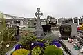 Graves in the cemetery