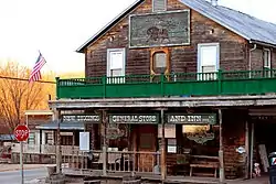 Storefront of the New Diggings General Store and Inn