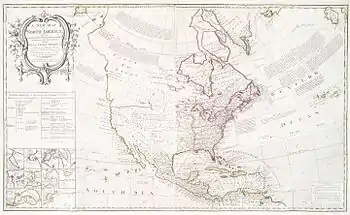 "A new map of North America" following the Treaty of Paris