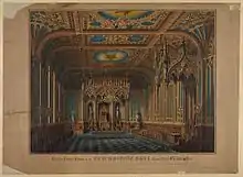 "Grand Lodge Room of the New Masonic Hall, Chestnut Street, Philadelphia." (1855, burned 1886)