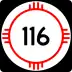 State Road 116 marker