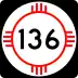 State Road 136 marker