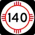 State Road 140 marker