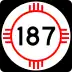 State Road 187 marker