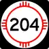 State Road 204 marker