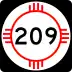 State Road 209 marker