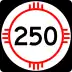 State Road 250 marker