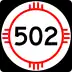 State Road 502 marker