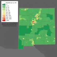 Image 5New Mexico population density map (from New Mexico)