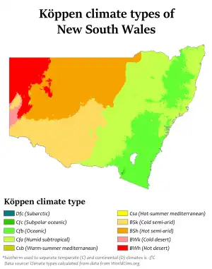 Image 16Köppen climate types in New South Wales (from Geography of New South Wales)