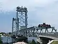 The Portsmouth end of the completed bridge