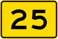 (W12-3.2/PW-25) Advisory speed: 25 km/h