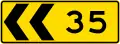 (PW-66) Curve marker with integrated advisory speed