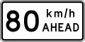 (TW-1B3(80) Road works speed limit ahead - 80 km/h