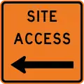 (TW-29) Works site access on left