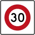 (R1-8.1) 30 km/h speed limit