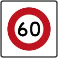 (R1-8.1) 60 km/h speed limit