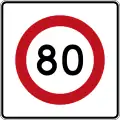 (R1-8.1) 80 km/h speed limit