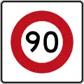 (R1-8.1) 90 km/h speed limit