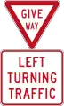 Give way - Left turning traffic