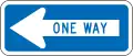 (R3-12) One-way traffic (pointing left)