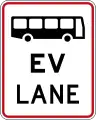 (R4-14) Bus and Electric Vehicle Lane