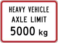 (R5-10) Heavy vehicle axle weight limit