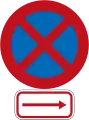 No Stopping (on the right of this sign)