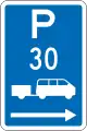 (R6-54.2) Shuttle Parking: Time Limit (on the right of this sign)