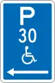 (R6-55.2) Disabled Parking: Time Limit (on the left of this sign)