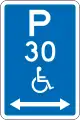 (R6-55.2) Disabled Parking: Time Limit (on both sides of this sign)