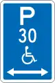 (R6-55.2) Disabled Parking: Time Limit (on both sides of this sign)