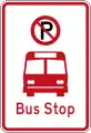 (R6-71) No Parking: Bus Stop