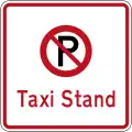 (R6-72) No Parking: Taxi Stand