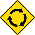 (W11-1/PW-8) Roundabout ahead