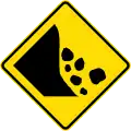 (W14-6/PW-42) Falling rocks or debris on left